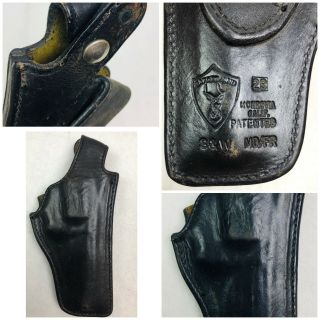 vintage Safariland Black Leather Holster for S&W K Frame model 29 MD/FR 3