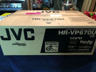Jvc Vhs Hr - Vp670u 4 - Head Hi - Fi Stereo Video Cassette Recorder W/remote -