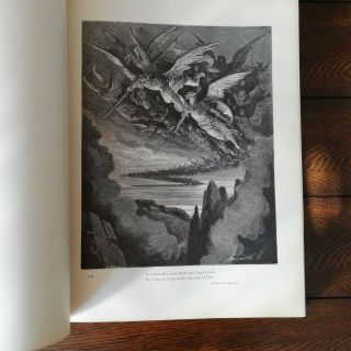 Milton - Paradise Lost (Dore illustrations,  leather bound large folio,  1880 ' s) 6