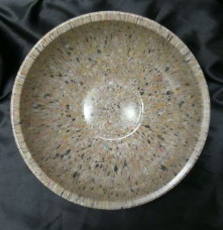 Vintage Brookpark Melmac Melamine Bowl 11 3/4 " Multi - Colored Speckled Confetti