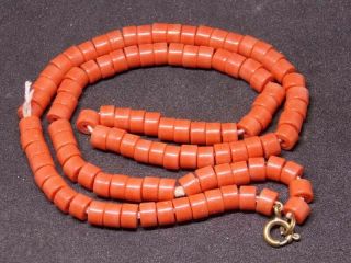 Natural Red Coral Necklace Beads Coral Vintage