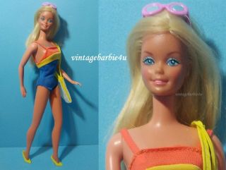 Vintage European Beach Fun Acapolco Barbie Doll 2681 Swimsuit 1978 Htf