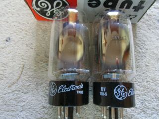 (2) Matched 100 Nos Nib Tall Bottle Oo Ge 6l6gc Guitar Audio Tubes