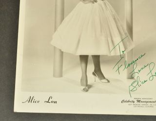 Vtg Alice Lon Autograph Signed Photograph 8 x 10 Lawrence Welk Show Lead Singer 3