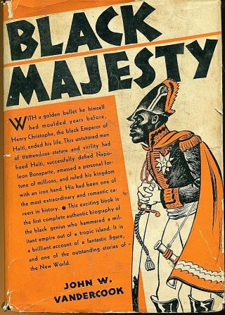 " Black Majesty " John W.  Vandercook H/c 1934