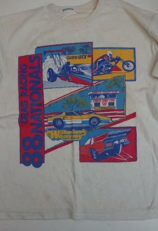 Vintage Drag Racing T - Shirt - 1988 Australian Nationals Willowbank Raceway