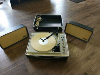 Vintage Klh Model Eleven Portable Suitcase Record Player.