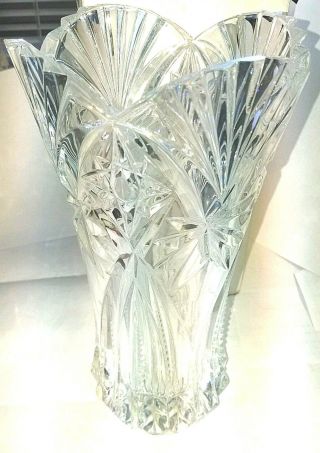 Vintage 1997 Royal Gallery 24 Lead Cut Crystal 12 " Tall Vase Made In France