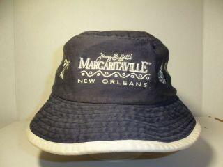 Vintage Jimmy Buffett Orleans Margaritaville Bucket Safari Boonie Hat Blue