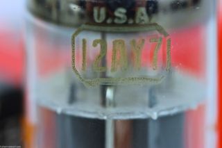 1960 ' s NOS RCA 12AY7 LOW - NOISE AMPLITREX TUBE for Fender Pro 5F6A amps 2