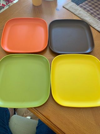 Vintage Tupperware Square Plates