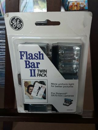 Nos Vintage Ge Flash Bar Ii Twin Pack For Polaroid Sx - 70 Cameras