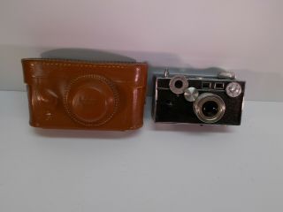 Vintage Argus 50 Mm Coated Cintar Lens 35mm Film Camera With Leather Case