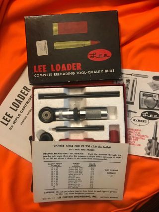 Vintage Lee Loader 22 - 250 Reloading Tool Complete