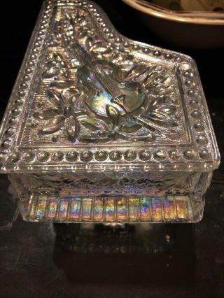 St Clair Glass Piano Jewelry Box,  Vintage