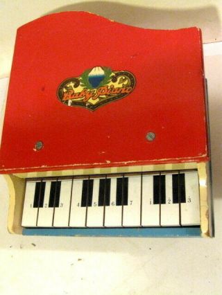 Vintage Japan Miniature Wooden Toy Grand Piano.  8” X 9.  5” X 5” tall.  Very cute 2