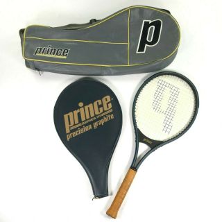 Vintage Prince Series 110 Precision Graphite Tennis Racquet 4 3/8” With Bag Euc