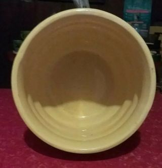 McCoy Vintage Large Yellow Ribbed Flower Embossed Planter Pot Jardiniere 6