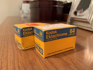 2 Rolls Kodak Ektachrome 64 Daylight Er 135 - 20 - Cold Stored - Expired 83