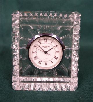 Vintage Waterford Crystal Small Crystal Desk Clock