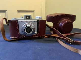 Vintage Kodak Pony 828 Camera With Leather Case Complete With Post Cap.