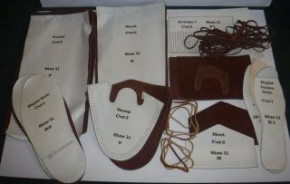 Vintage Tandy Leather Apache Boot Kit Pattern & Leather Size 11 2