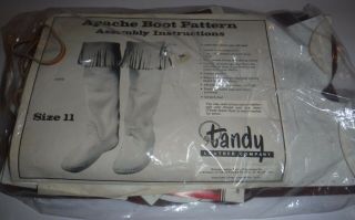 Vintage Tandy Leather Apache Boot Kit Pattern & Leather Size 11 6