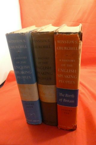 3 Books Winston S.  Churchill History Of The English Speaking Peoples Vol.  4,  3,  1