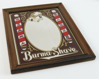Vintage 11.  75 " Burma Shave Barber Shop Shaving Haircut Bar Collectible Mirror