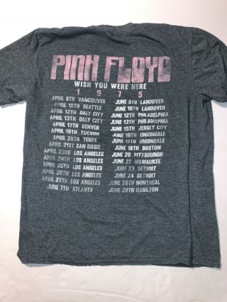 Pink Floyd Wish You Were Here 1975 Vintage Style T - Shirt Size Large