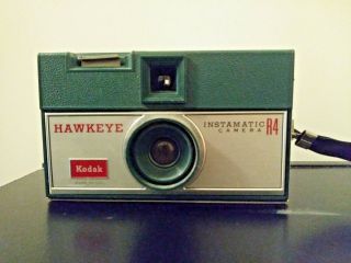 Vintage Kodak Hawkeye R4 Instamatic Film Camera With Carrying Case & Wrist Strap