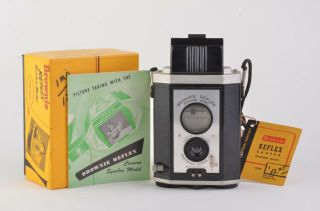 Kodak Brownie Reflex Synchro Model Tlr Camera,  Boxed,  127 Film