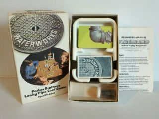 Vintage 1972 Parker Bros Waterworks Leaky Pipe Card Game No.  770,  Complete