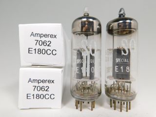 Amperex (philips) 7062 E180cc Iv8 Matched Vintage 1952 Tube Pair (test 96)