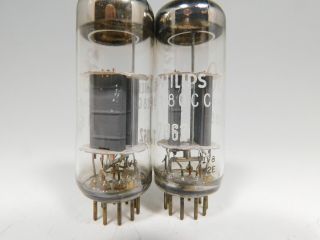 Amperex (Philips) 7062 E180CC IV8 Matched Vintage 1952 Tube Pair (Test 96) 3