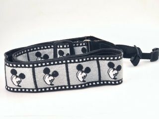 Vintage Disney Mickey Mouse 2 " Wide Camera Strap Black & White