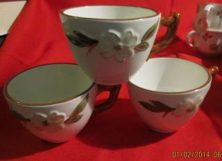 Vintage Stangl Hand Painted Colonial Dogwood Three (3) Cups