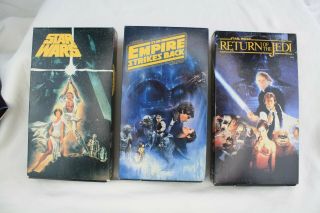 Vtg Star Wars Trilogy VHS VCR CBS Fox Box 3 Tape Boxed Set SHIPS NEXT DAY 2