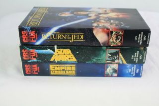 Vtg Star Wars Trilogy VHS VCR CBS Fox Box 3 Tape Boxed Set SHIPS NEXT DAY 4