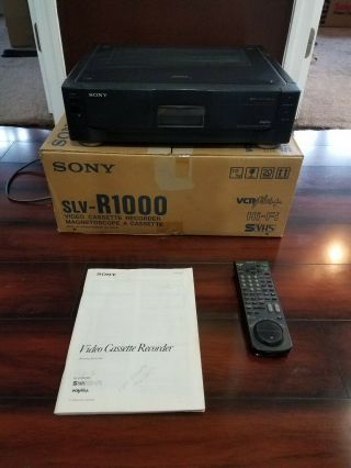 Sony Slv - R1000 S - Vhs - Vhs Hi - Fi Vcr With Box - - Parts