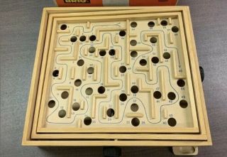 Vintage Brio Of Sweden Wooden Labyrinth Labryrintspel Game Box