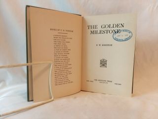 F.  W.  Boreham THE GOLDEN MILESTONE vintage 1932 HB Abingdon Press 5