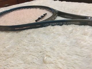 Vtg Prince Cts Synergy Db 26 Oversize Crystal Tennis Racquet 4 1/2 Grip W/ Cover