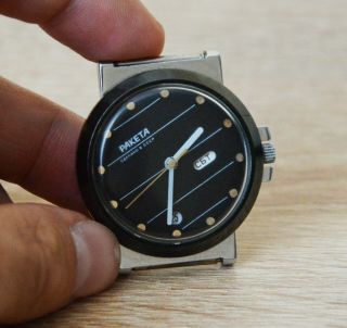 Watch Ussr Raketa 2628h Serviced Calendar Mechanical Vintage Russian Wristwatch