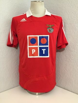 Vintage Men’s Adidas Benfica Slb Portugal Football/soccer Jersey Sz S Red/white