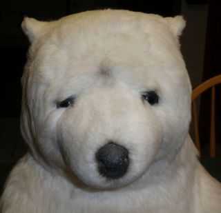 Vintage AVANTI Stuffed Plush Polar Bear 1984 Off White 20 