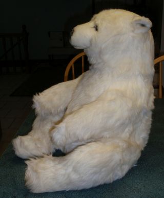 Vintage AVANTI Stuffed Plush Polar Bear 1984 Off White 20 