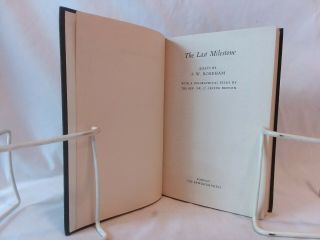F.  W.  Boreham THE LAST MILESTONE vintage 1961 HB Epworth Press 4
