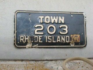 Vintage License Plates Tags Rhode Island Town 203