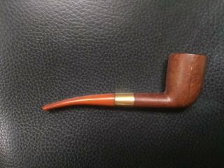 Vintage Estate Found Imported Briar Tobacco Pipe Solid 14k Gold Band